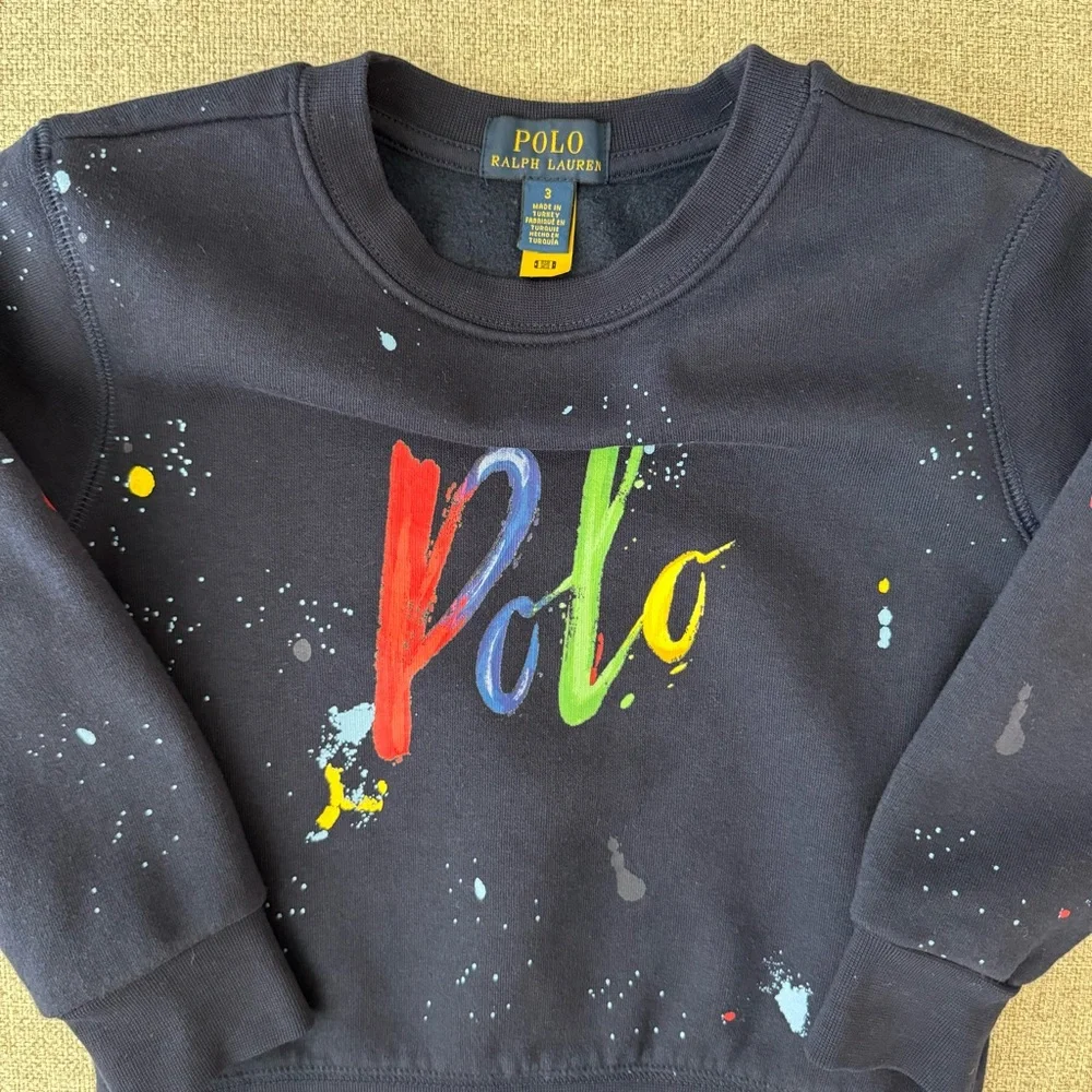 Polo Ralph Lauren Toddler Paint Splatter Logo Sweatshirt